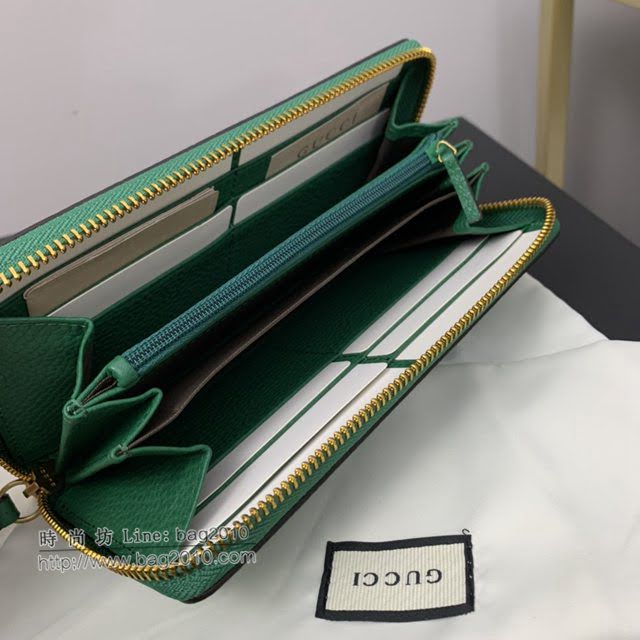 Gucci顶级男女包包 古驰飞碟刺绣贴花拉链款钱包 Gucci长夹钱包 474584  gdj1687